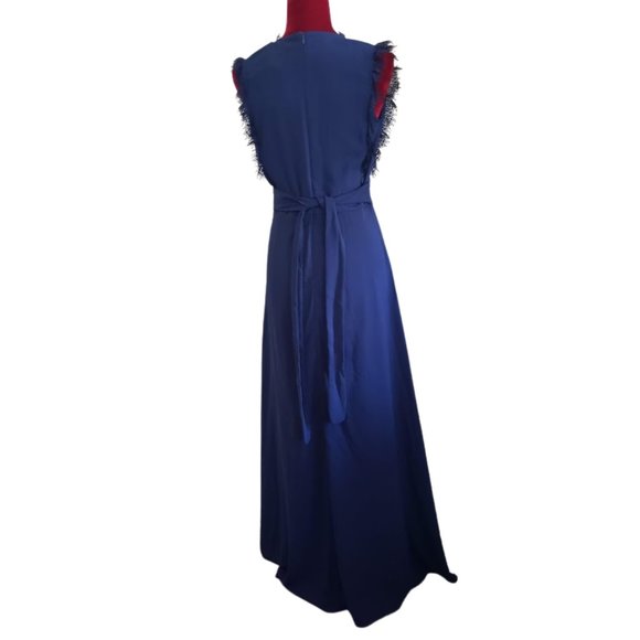 NEW Navy Valetta Maxi Dress V-neck Lace Sleeveless - Picture 10 of 14